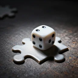 rolling a dice, puzzle, adventure, dramatic lighting, 4 k