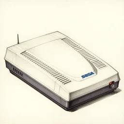 sketch of a sega megadrive, etching by louis le breton, 1 8 6 9, 1 2 0 0 dpi scan
