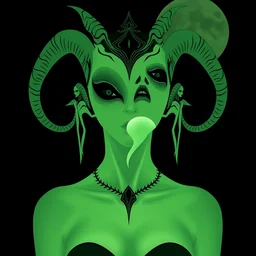 minimalistic artnouveau style alien vampiress by rene lalique 8 k