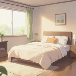 bedroom, anime style