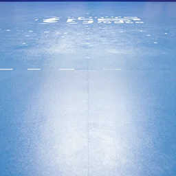 picture of a european championship handball court where the floor and everything is covered with a glittering and sparkling shiny powder