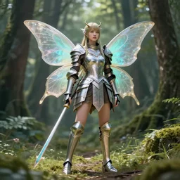 full body photo of a fairy warrior