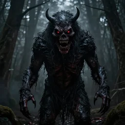 creepy, monster, black, horrifying