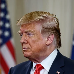 Donald Trump with mohawk hairstyle