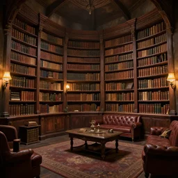 concept art of the ravenclaw common room in hogwarts, beautiful decorative bookshelves, library style room, high res, artstation