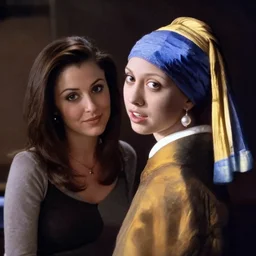 joey butafuco from friends as the girl with the pearl earring