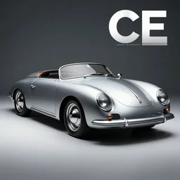 a retro futuristic porsche 3 5 6 speedster concept, studio lighting, award - winning car magazine photography