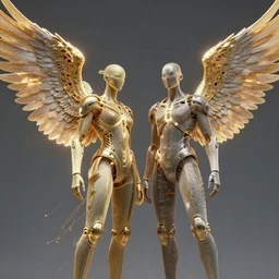 2 b nier automata with wings, surrealistic, epic, 8 k hd, light effect, unreal engine, octane renderer, trending on cgsociety, trending on artstation, ultra wide angle, hyperrealism, structure, texture, 3 d render, ray tracing, hyper detailed, in the style of raphael lacoste and victo ngai dan mumford jesper ejsing jeff easley andreas rocha xision hokusai feifei ruan yizhai shen james jean zigor samaniego, golden ratio, realistic physical rendering