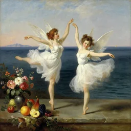 dancing fairies by august malmstrom., amalie kaercher - still life with fruit and flowers on a ledge, 1 8 5 8, mac calarco, protocol 2, 2 0 1 3, albert bierstadt - puget sound on the pacific coast / detail /, ivan konstantinovich aivazovsky, he jiaying, happy arcadia by konstantin makovsky,