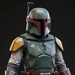 Boba Fett, an ambient occlusion render by Shinji Aramaki, featured on zbrush central, toyism, rendered in unreal engine, polycount, hard surface modeling