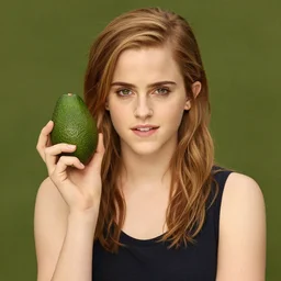 1 9 2 0 s photograph of emma watson holding an avocado