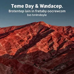 landscape with red mountains, by tim doyle