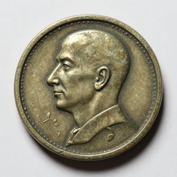 ancient bronze coin depicting Jeff Bezos