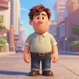 brad pit as a 3 d character in a pixar movie