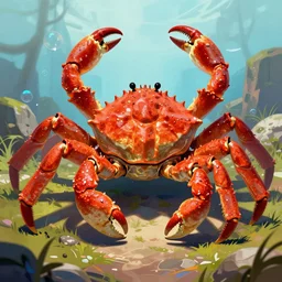giant enemy crab, digital art, speedpainting