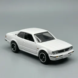 3 5 mm photo of metallic white nissan lucino like hot wheels model with a mexico as background, epic cinematic, epic lighting