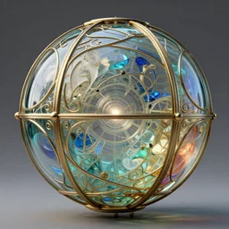 the glass universe is a spheroid region 7 0 5 meters in diameter, art nouveau, by jan davidz de heem and maria sibylla merian and ( ( ( lisa frank ) ) ), 8 k, sharp focus, octane render