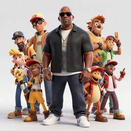 dr. dre, at all angles clash royal style characters, unreal engine 5, octane render, detailed, brawl stars, cinematografic, cinema 4 d, un artstation trending, high definition, very detailed, blender