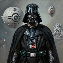 a detailed painting of walter white as darth vader commanding the death star to destroy alderan