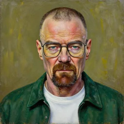 An oil painting of Walter White from Breaking Bad, by Picasso