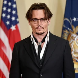 johnny depp as the president of the usa