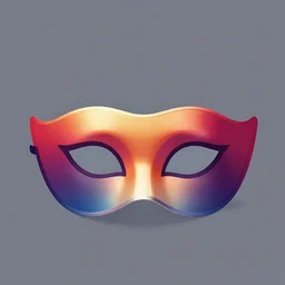 party mask, silky texture, gradient, vector illustration, logo, aesthetic, 4 k, hd