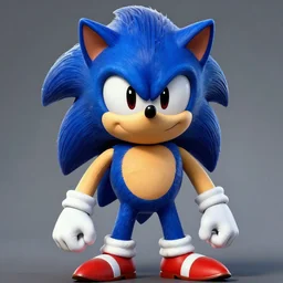 nic cage as sonic the hedgehog, buff, painted portrait, highly detailed,