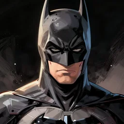 hyper detailed comic illustration of a ClockPunk anime Batman, markings on his face, by by Android Jones intricate details, bright vibrant colors , solid background, low angle fish eye lens