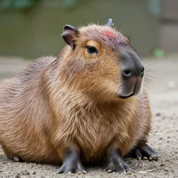 human with head of capybara