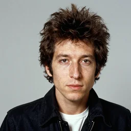 Mugshot Portrait of Bob Dylan, taken in the 1970s, photo taken on a 1970s polaroid camera, grainy, real life, hyperrealistic, ultra realistic, realistic, highly detailed, epic, HD quality, 8k resolution, body and headshot, film still, front facing, front view, headshot and bodyshot, detailed face, very detailed face