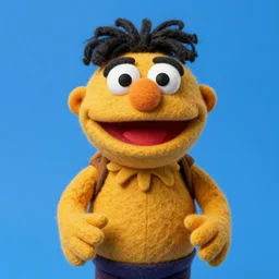 jin kazama as a muppet. highly detailed felt. hyper real photo. 4 k.