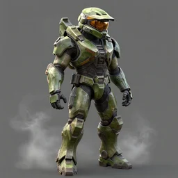a 3 d model of a cloud strife found in the game files of halo 3