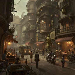 fantasy steampunk dhaka sadarghat, old dhaka, busy life, greg rutkowski craig mullins ross tran mucha cozy zen matte painting concept art clear focus fantasy specular lighting global illumination trending on artstation