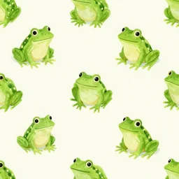 repeating fabric pattern of a frog