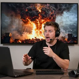 a youtuber reacting to nuclear warfare