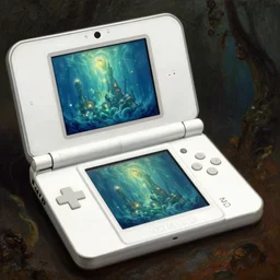 nintendo ds in the abyss style of turner painting