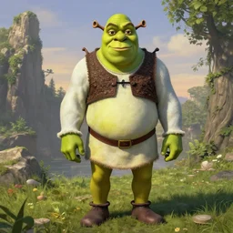 hyperrealism surrealist shrek
