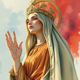 goddess of peace. highly detailed, digital painting, watercolor, soviet realism, engraving, artstation, concept art, smooth, sharp focus, vivid grunge, manga, illustration, unreal engine 5, 8 k, art by bilibin and kuvshinov and malevich and mucha