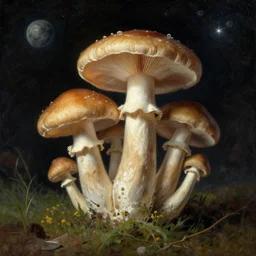 mushrooms in space, by jean baptiste monge