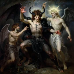 attractive male deity, casting demonic magic, summoning handsome lucifer morning star. highly detailed painting by gaston bussiere, craig mullins, j. c. leyendecker 8 k