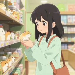 anime anime anime anime girl at the pet store buying a hamster