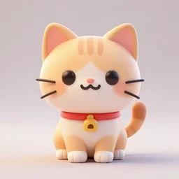 a cute cell shaded 3 d cat
