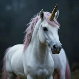 unicorn, shallow depth of field, moody lighting, 8 k, ultra realistic, octane render,