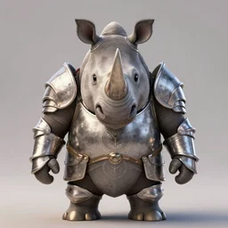 A beautiful portrait of an anthropomorphic rhino wearing paladin armor, front facing!!, character design, by Pixar style by Tristan Eaton_Stanley Artgerm and Tom Bagshaw, hyper realism, high detail, trending on artstation, unreal engine 5, Lumen, 8k, 38mm photography