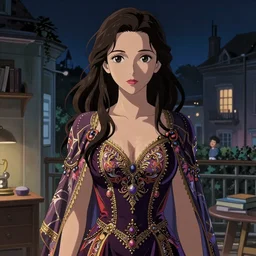a beautiful nina dobrev, nightime, apartment background, intricate, highly detailed, digital painting, artstation, official media, anime key visual, concept art, rich vivid colors, ambient lighting, sharp focus, illustration, art by Artgerm, Makoto Shinkai, Ilya Kuvshinov, Lois Van Baarle, and Rossdraws