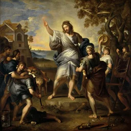 of a neoclassical massive digital painting of the meaning unless the lord builds the house, builders labor in vain. rembrandt.
