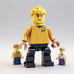 still from the show star trek but everything is lego, 3 d render, unreal engine, octane render, ray tracing, unity, highly detailed, high quality, hd, 4 k, 8 k, realistic, sharp, trending