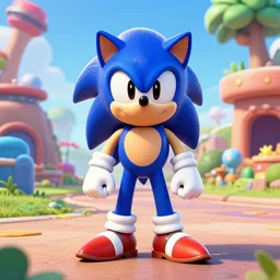 sonic the hedgehog 3d render, studiopolis zone, unreal engine