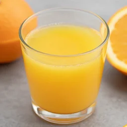 Orange Juice in a glass cup,
