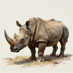 reconstruction of the 2 legged magdeburg wooly rhinoceros